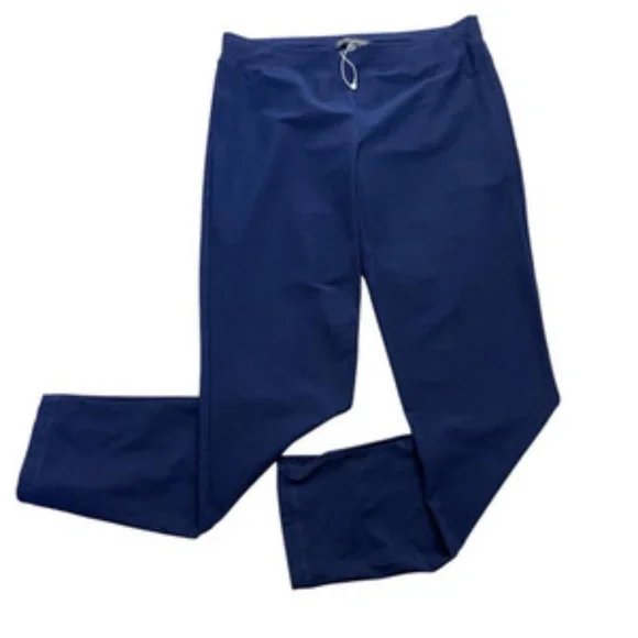 Eileen Fisher Pants Women XS Blue Cropped‎ Stretch Crepe Slim Capsule Wardrobe