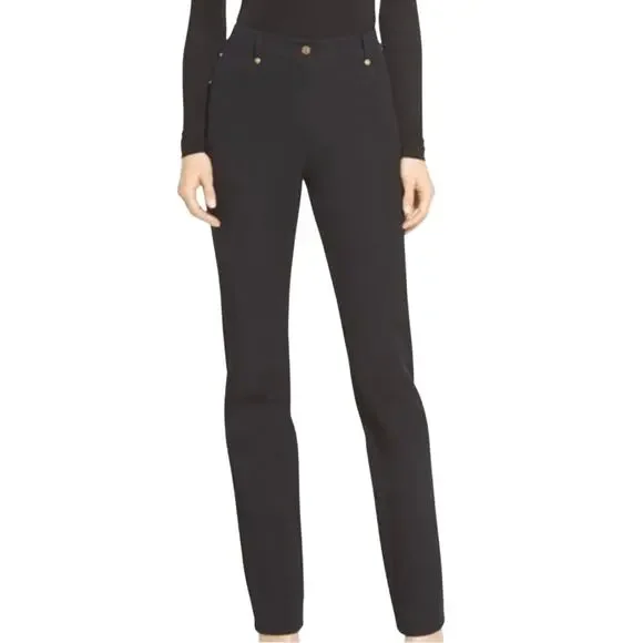 St. John Sport by Marie Gray Navy Blue Straight Leg Cotton Blend Pant 4
