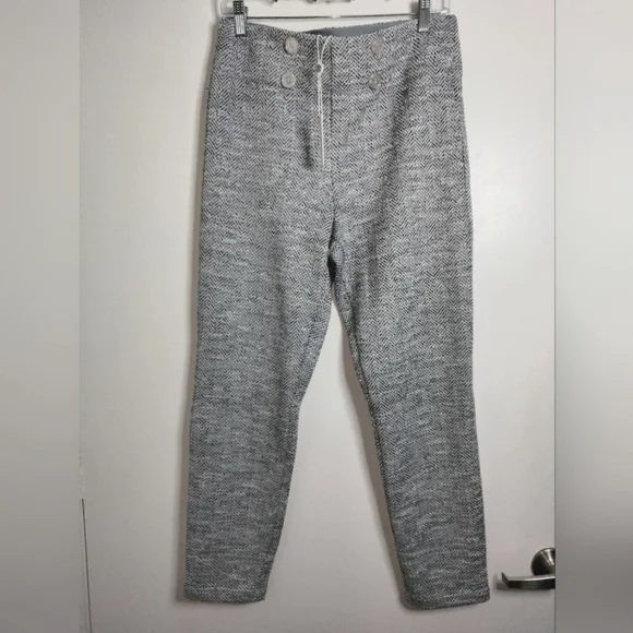 Max Studio (Size XL) Tweed Chevron Pattern Pull-on Ankle Crop Pants (NEW-NWT)