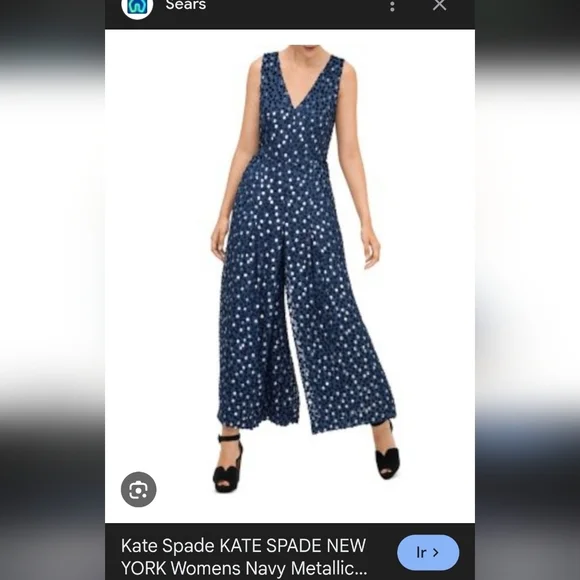 Kate Spade Blue Floral Jumpsuit