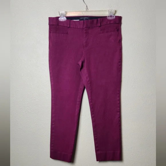 Banana Republic Plum Cropped Ankle Pants