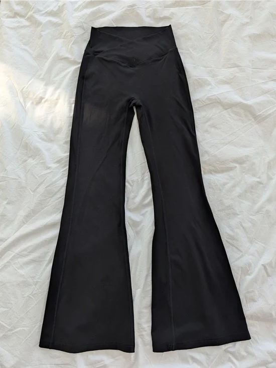 AURORA Black High Waisted Flare Yoga Leggings NWT Style Size Small