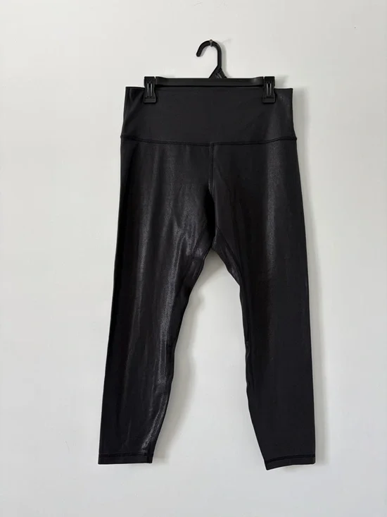 Lululemon Align High Rise Pant Leggings Shine Radiant Foil Print 25in Black 12
