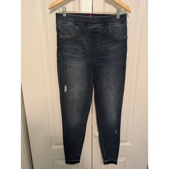 SPANX Distressed Ankle Skinny Jeans - Size Large