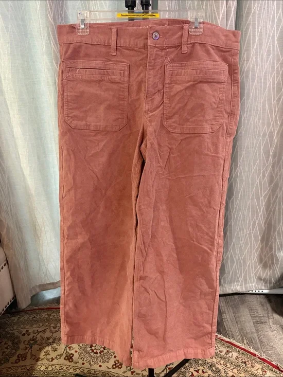 Women's Wide-Leg Corduroy Pants in Rust