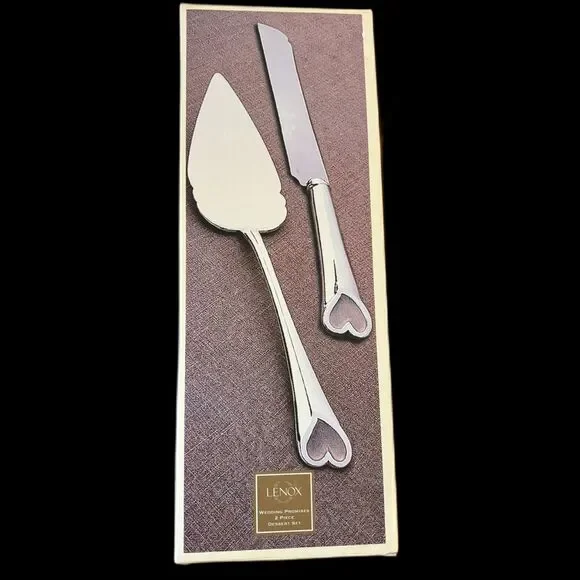 Lenox Wedding Promises 2 Piece Dessert Set EUC