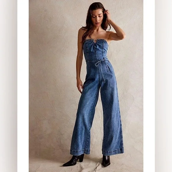 Free People We The Free CRVY Femme Fatale One Piece Jumpsuit
