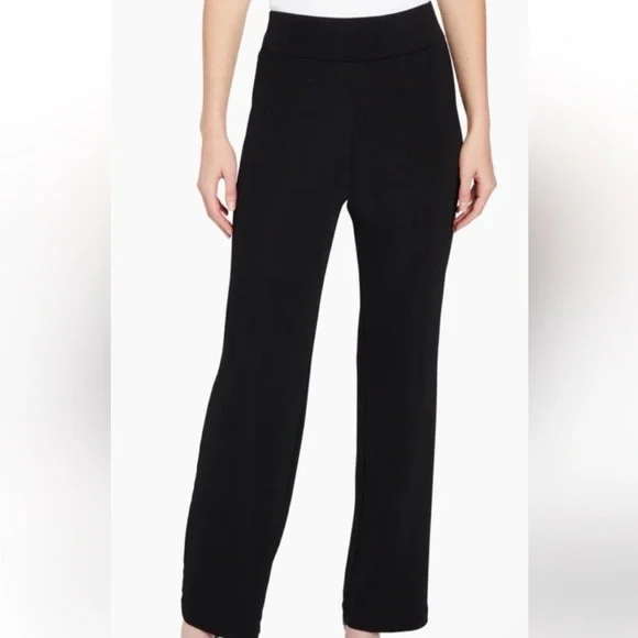 Jones New York Signature Compression Black Pull On Straight Leg Pants
