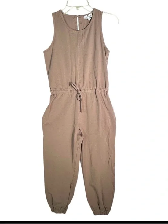 Evereve Jogger Jumpsuit Sleeveless Women’s Sz Small One Piece Stretch Cotton