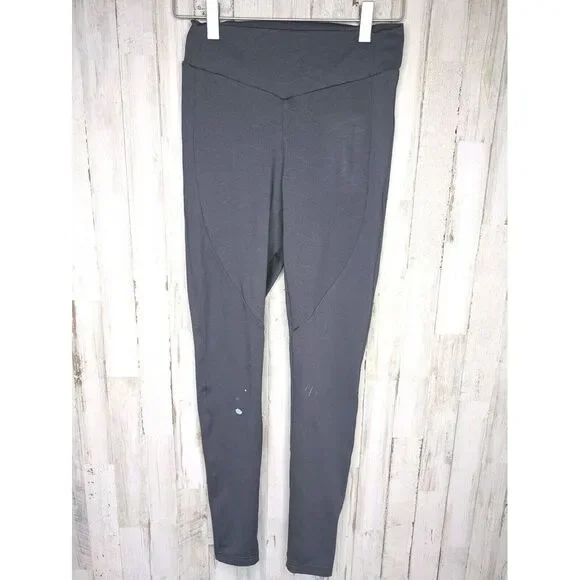Gymshark Lustre Leggings Athletic Pants Women's Medium GLLG3677 ‎ Navy Spellout