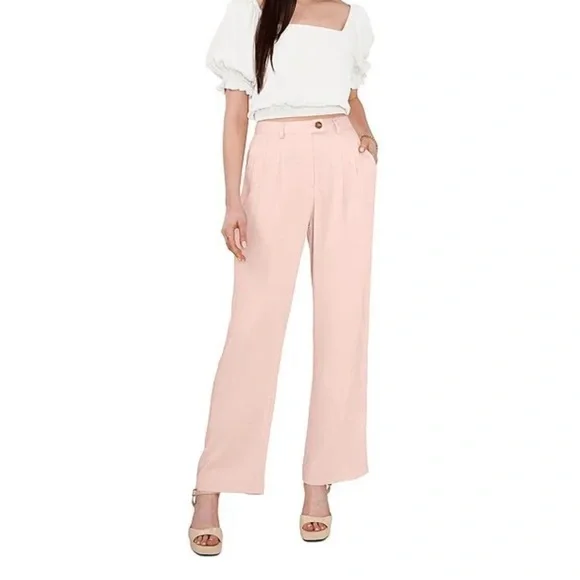 1 State High waisted pants Bon Voyage color: peach skin Sz‎ 6 wide legs new
