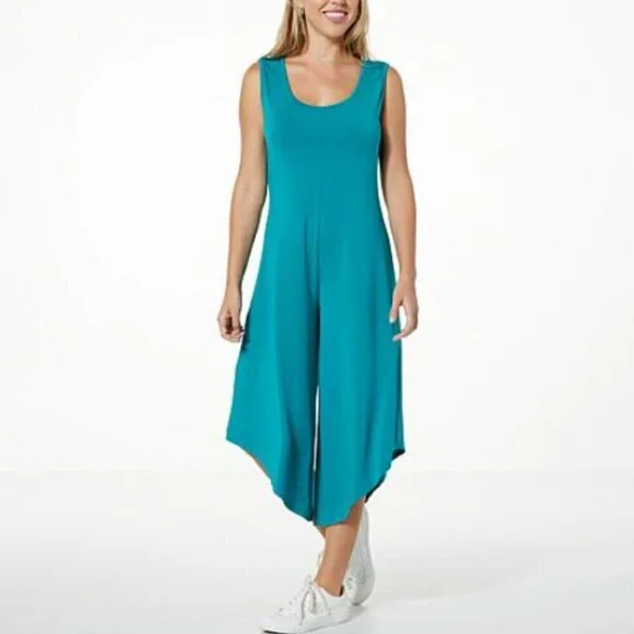 Joy Pink 2X Micro Stripe Summer Jumper Crop Asymmetrical