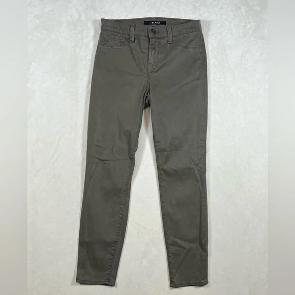 Size 26 J Brand Olive Green Cypress Capri Jeans Pants EUC