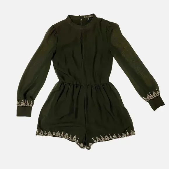 House of Harlow 1960 Hendrix Romper - Black - Small