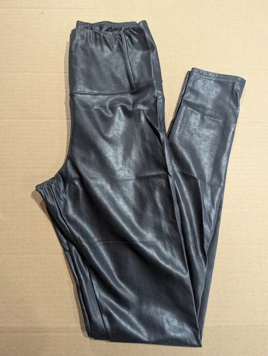 Aritzia Wilfred Free Women's Daria Black Faux Leather Leggings Sz M *NWOT