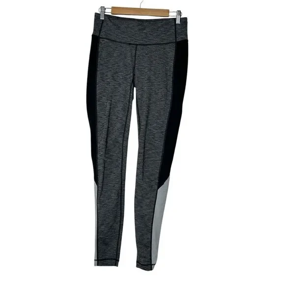 Athleta Leggings Women's Medium‎ Tall Pants Black Gray Athleisure Workout Gym