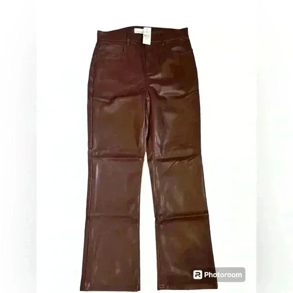 LOFT faux leather jeans