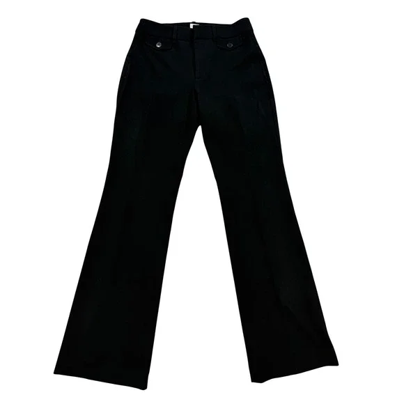 Gap High Rise Baby Bootcut Pants Womens 6 Black Excellent Stretch Workwear