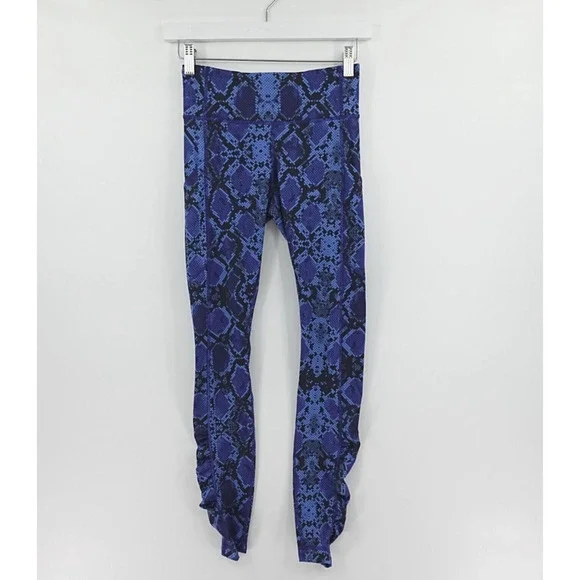Lululemon Speed Tight IV Womens 2 Blue‎ Mini Ziggy Snake Full-On Athleisure