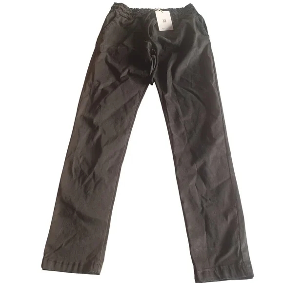 Mojo Sportswear Womens Black Jogger Pants Elastic Waist Drawstring Slim Leg NEW