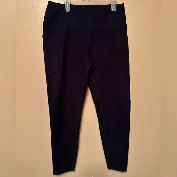 Soft Surroundings Small Athletic Black High Rise Leggings with Pockets Comfy