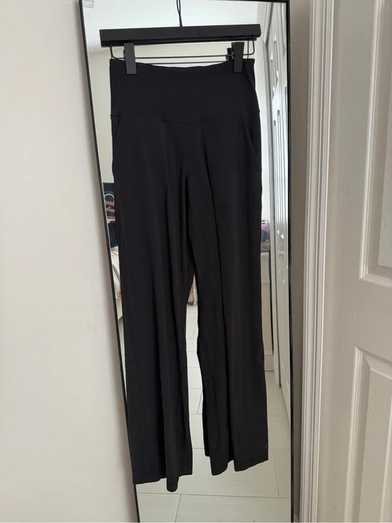 High-Waist Black lululemon align wide leg leggings