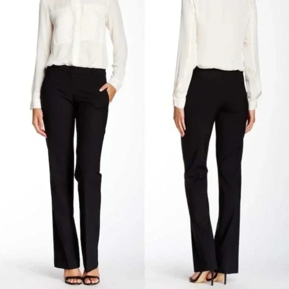 213 Theory Black Stretch Wool Straight Leg Dress Pants Trousers (Size 2, EUC)