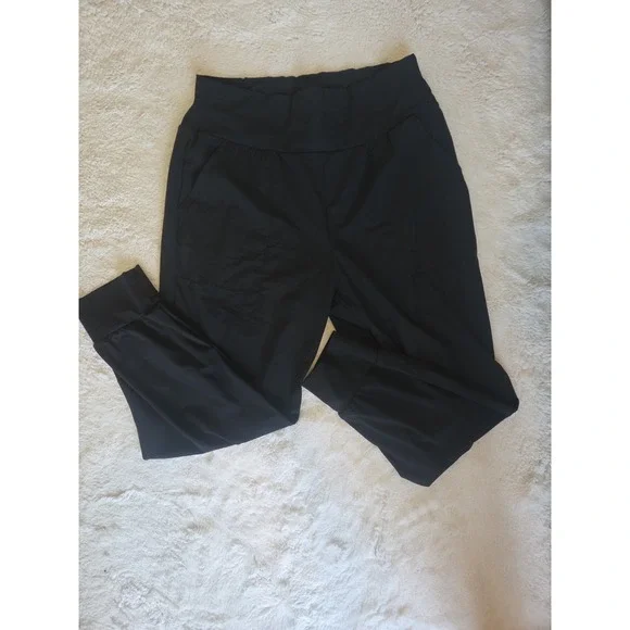 Halara Black Jogger Pants Womens Large Petite High Waisted Activewear Yoga Sweat
