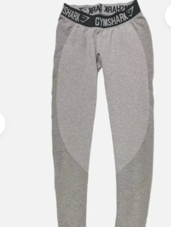 Gymshark Seamless Booty Boos Leggings Women's Size Medium Gray w/ Logo Waistband