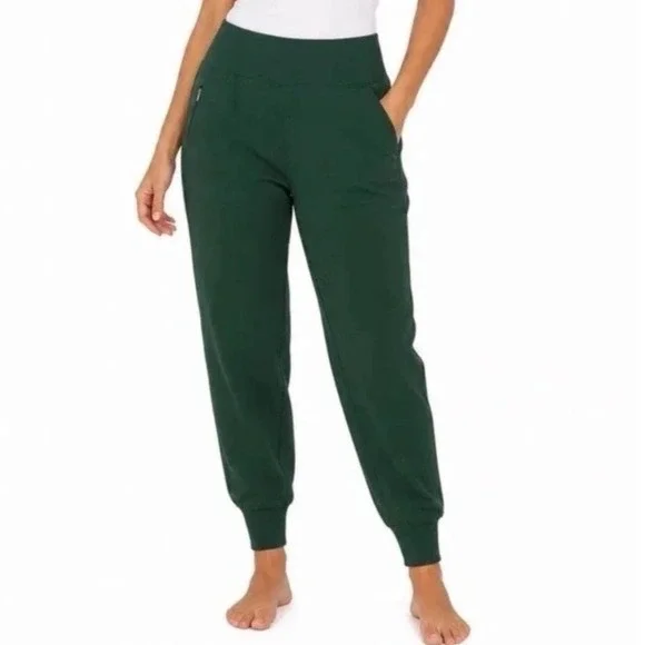 Athleta Venice Jogger Pants Dark Green Women Medium Activewear