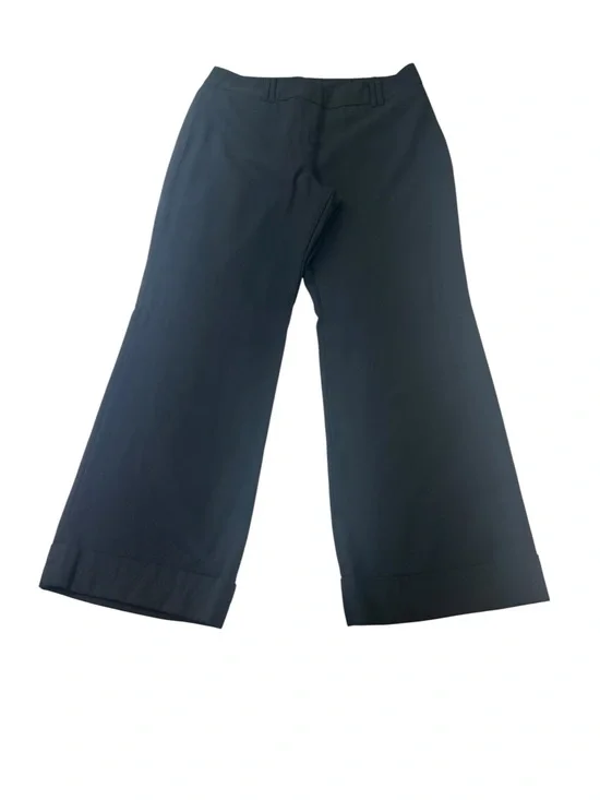 Ann Taylor LOFT Black Wool Julie Wide Leg Pants- Size 12 Womens