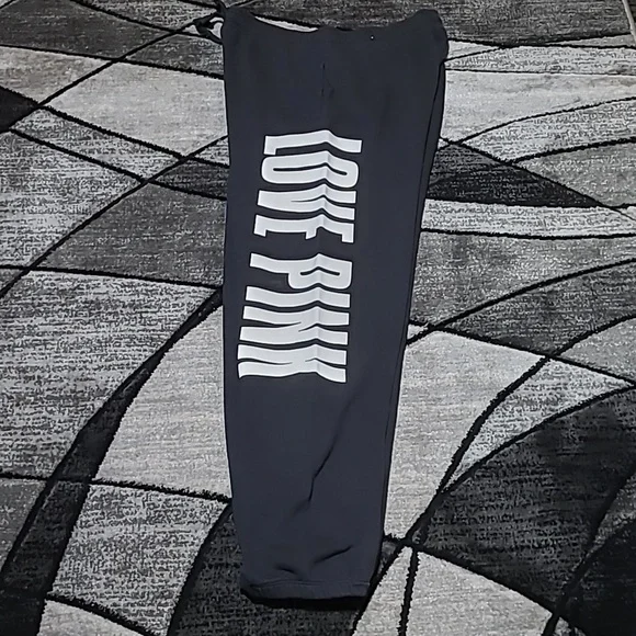 VS PINK 2013 EXTRA OVERSIZED FIT BOYFRIEND LOGO SWEATPANTS JOGGERS