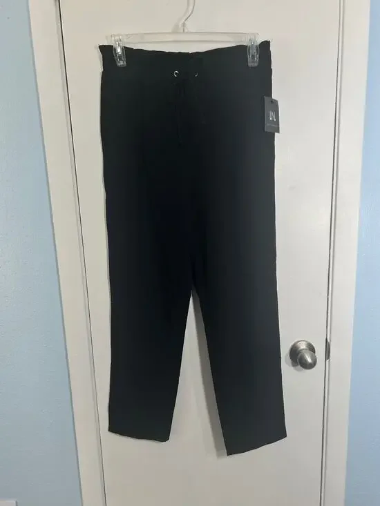 IN San Francisco Black Paperbag High Rise Career Wear Pants Medium NWT
