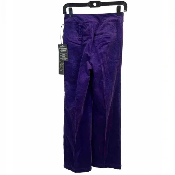 DG2 Diane Gilman Purple Velvet Pull On Pants