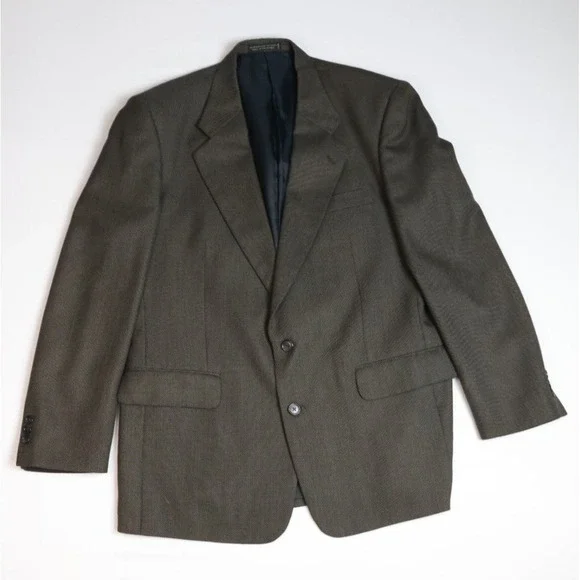 di Marabelli Mens Two Piece Pant‎ Suit Set Lined Brown/Beige 34x29.5