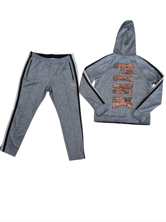 RARE VS PINK Bling Set, Matching Hoodie & Track Star Joggers. Large.