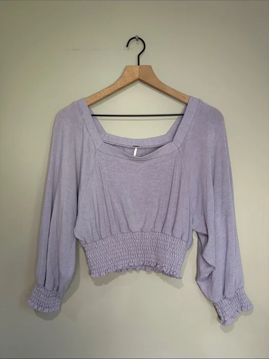 Free People Lavender Golden Tee Women's Top XS