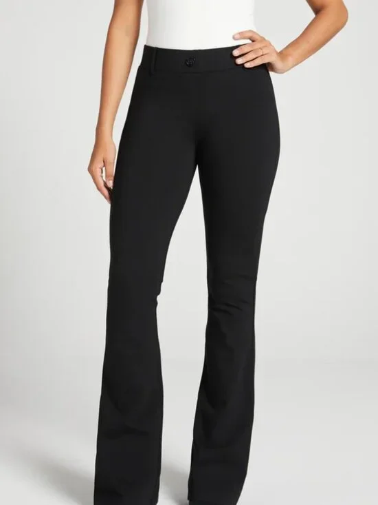 New Betabrand Black Bootcut Classic Dress Pant Yoga Pants Large Petite