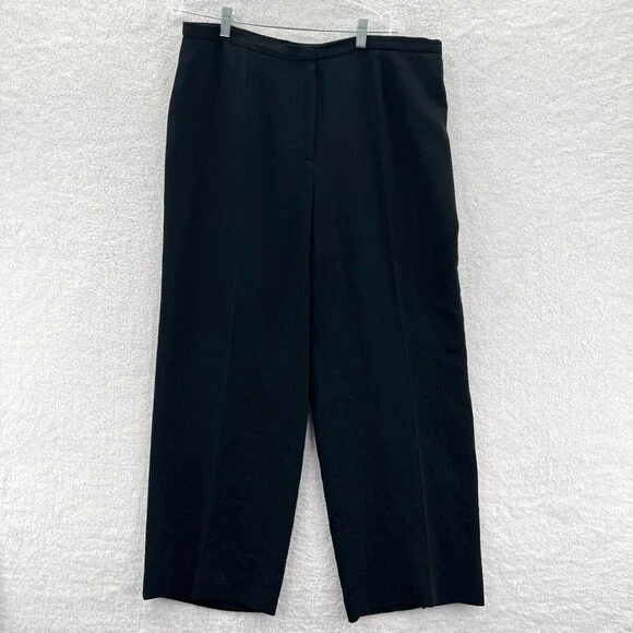 August Max Dress Pants Womens 4 Black‎ 36x27 Pleated Professional Work Suit Pant