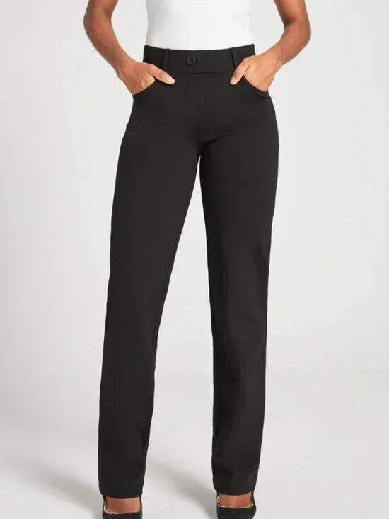 New Betabrand Black Straight 7 Pocket Dress Pant Yoga Pants Medium