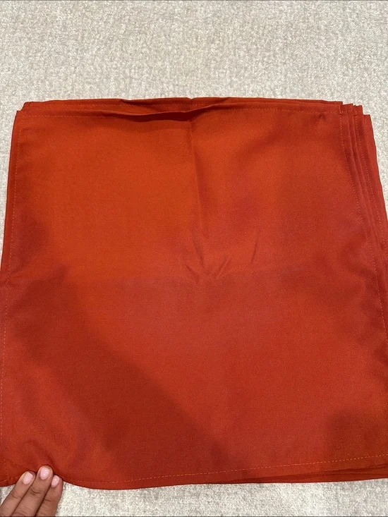 Rust Orange Dining Napkins - Premium Solid Set 17x17