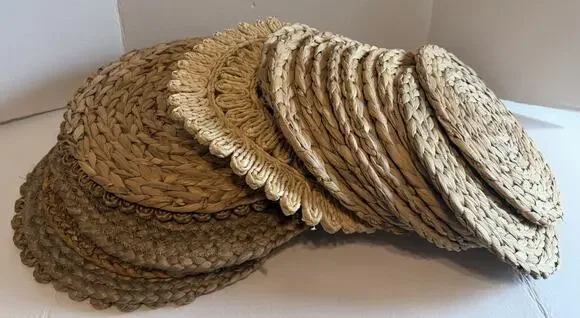 Vintage Lot of 22 Wicker Rattan Woven Place Table Mats Boho Decor Various Sizes