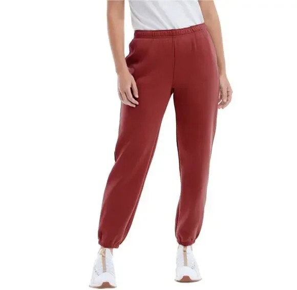 Champion Women's Fleece Jogger Size 2XL Redwood Red Elastic Waist Drawstring