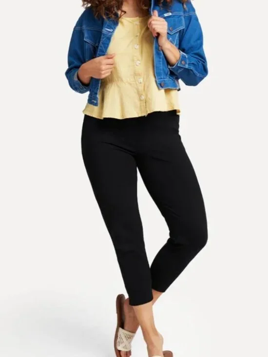 New Betabrand Black Crop Two Pocket Dress Pant Yoga Pants XLarge Short Petite