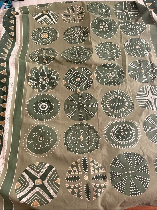 Tribal Textiles Hand painted and dyed table cloth