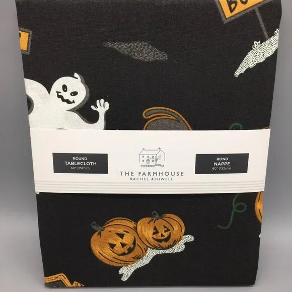 Rachel Ashwell Halloween Black Tablecloth 60