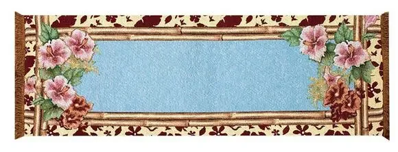 Manual Woodworkers Tropical Table Runner Tapestry Lined Hawaiian Hibiscus 36