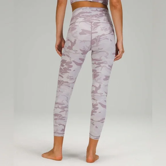 Lululemon 2 Wunder Under High Rise Workout  Lounge Athletic Ribbed Camo Leggings