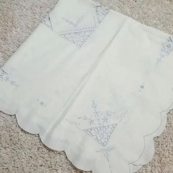 32 X 32 Pale Blue Luncheon Scarf PRETTY!