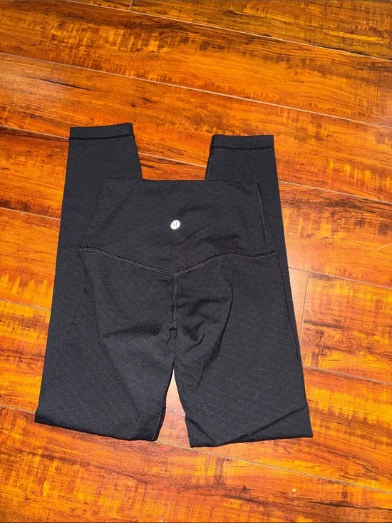 Lululemon Align High Waisted Black Diamond Textured Leggings
